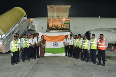 India sends 19 tonnes of humanitarian and disaster relief materials to PNG following devastating landslide