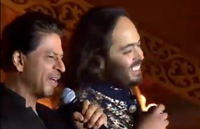 Shah Rukh Khan chants Jai Shri Ram at Anant Ambani-Radhika Merchant's pre-wedding festivities