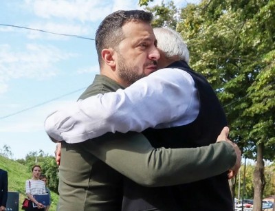 India-Ukraine: PM Modi hugs Zelenskyy at Kyiv's memorial of children who died in conflict