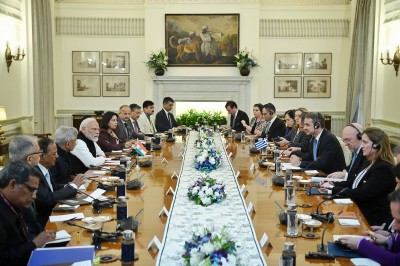 PM  Narendra Modi holds bilateral talks with Greek counterpart Kyriakos Mitsotakis, says two nations heading towards doubling bilateral trade by 2030