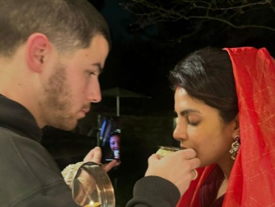 Priyanka Chopra celebrates 'filmy' Karwa Chauth with husband Nick Jonas in London