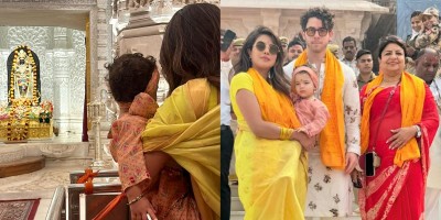 Priyanka Chopra, Nick Jonas visit Ayodhya's Ram Temple with daughter Malti Marie to offer prayers