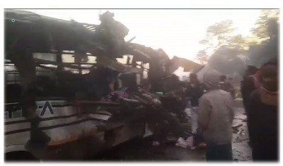 Bus-truck collision in Assam's Golaghat leaves 12, including three children, dead