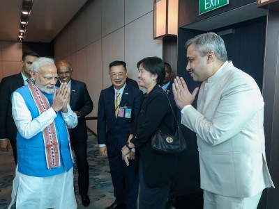 Looking forward to various meetings aimed at boosting India-Singapore friendship, posts Narendra Modi on X