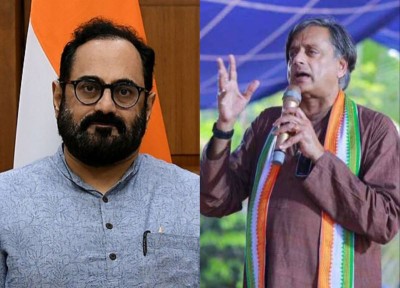 Shashi Tharoor trails behind BJP's Rajeev Chandrashekhar in Kerala's Thiruvananthapuram