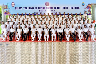 Royal Saudi Naval Forces trainees complete  Afloat Training Course at First Training Squadron of Indian Navy