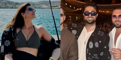 Were Kriti Sanon and her rumoured beau Kabir Bahia wearing the same shrug during Greek vacation? Netizens think so