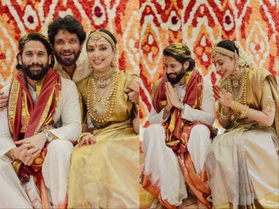 Naga Chaitanya marries Sobhita Dhulipala in a traditional ceremony in Hyderabad. Nagarjuna shares pics