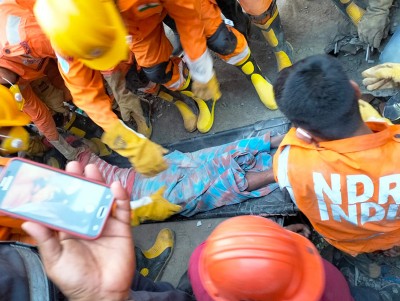 NDRF begins fresh search operation using sniffer dogs to find possible survivors of Kolkata building collapse