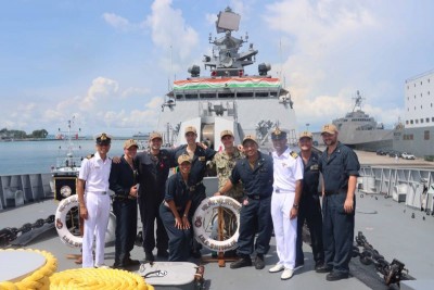 India Navy's INS Shivalik departs from Singapore, scheduled to participate in JIMEX 24 and RIMPAC 24