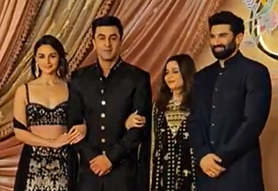 Ranbir Kapoor, Alia Bhatt twin in black at Anant Ambani-Radhika Merchant's sangeet