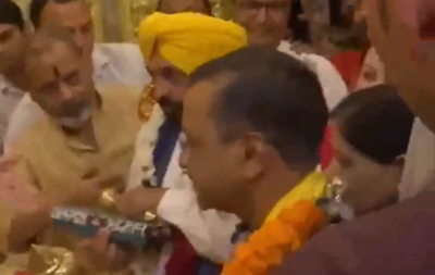 Delhi CM Arvind Kejriwal, out on interim bail, offers prayers at Hanuman Mandir