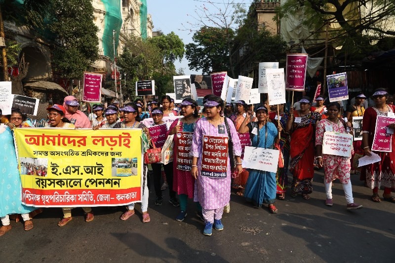 Women and transgender people march for rights in Kolkata ahead of Women's Day