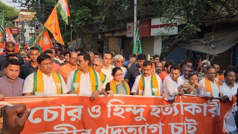 BJP protests SSC scam job loss against Mamata govt in Kolkata