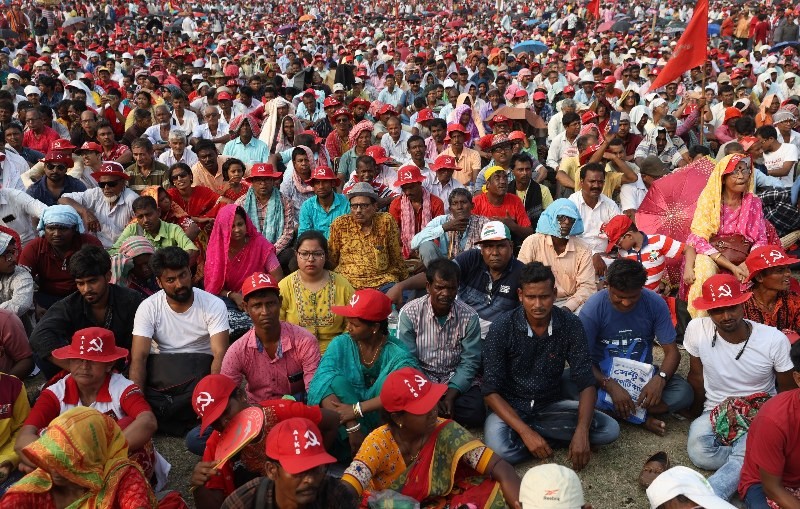 Left organisations host rally at iconic Brigade Parade Ground in Kolkata