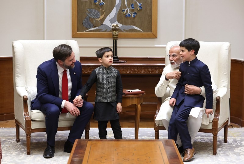 In Images: US Vice President JD Vance meets PM Modi in Delhi