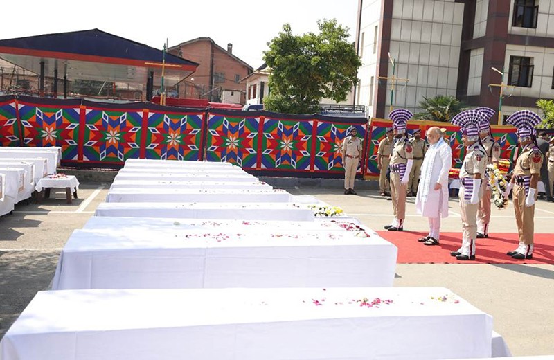 In Images: Amit Shah pays respect to deceased of Pahalgam attack, visits ground zero