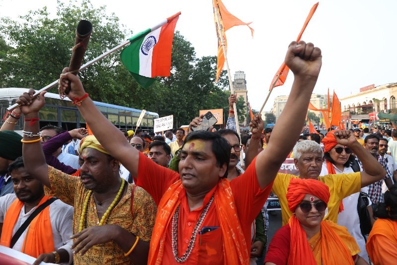 In Images: Vishva Hindu Parishad organises protest rally against Pahalgam terror attack in Kolkata