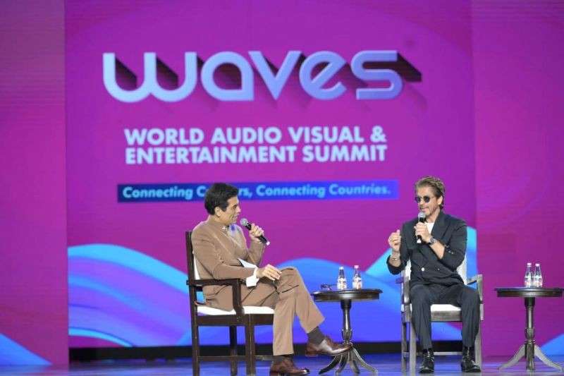 In Images: Shah Rukh Khan, Deepika Padukone speak on 'The Journey: From Outsider to Ruler' at WAVES
