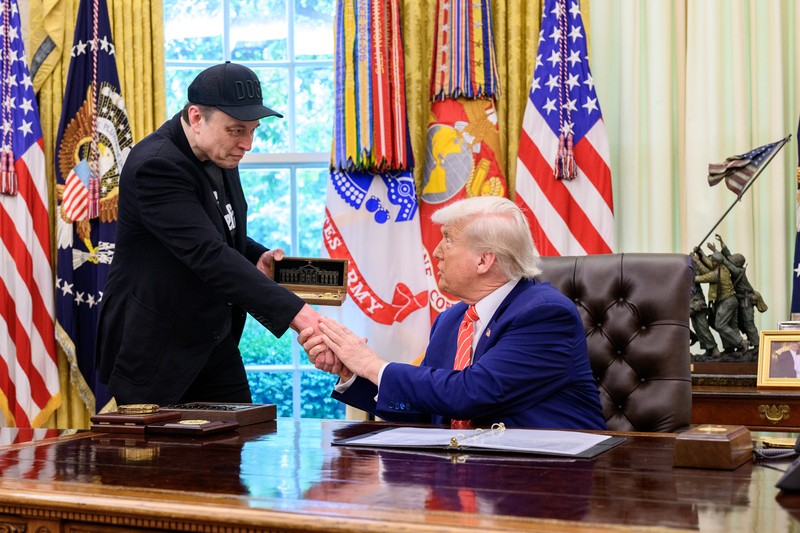 In Images: Trump bids farewell to Musk in Oval Office