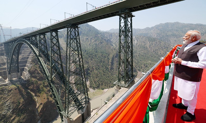 In Images: PM Modi inaugurates world's tallest railway bridge in Jammu and Kashmir