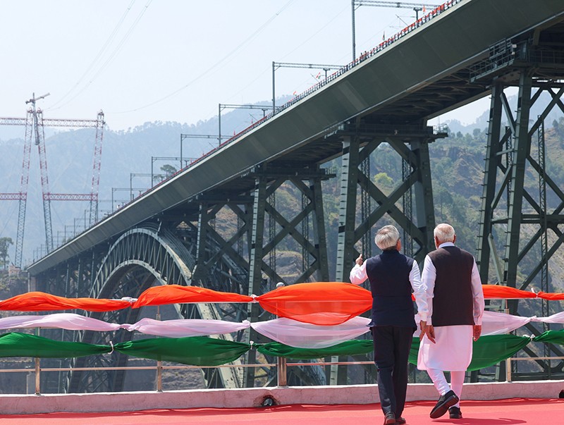In Images: PM Modi inaugurates world's tallest railway bridge in Jammu and Kashmir