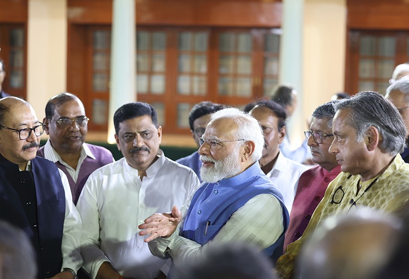 In Images: PM Modi's informal meeting with delegations that briefed world on Operation Sindoor