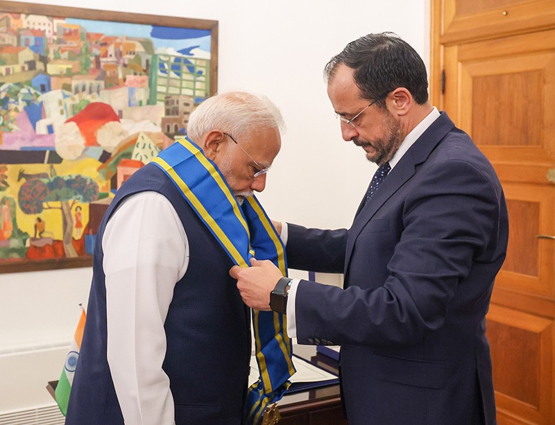 In Images: PM Modi conferred with highest honour of Cyprus