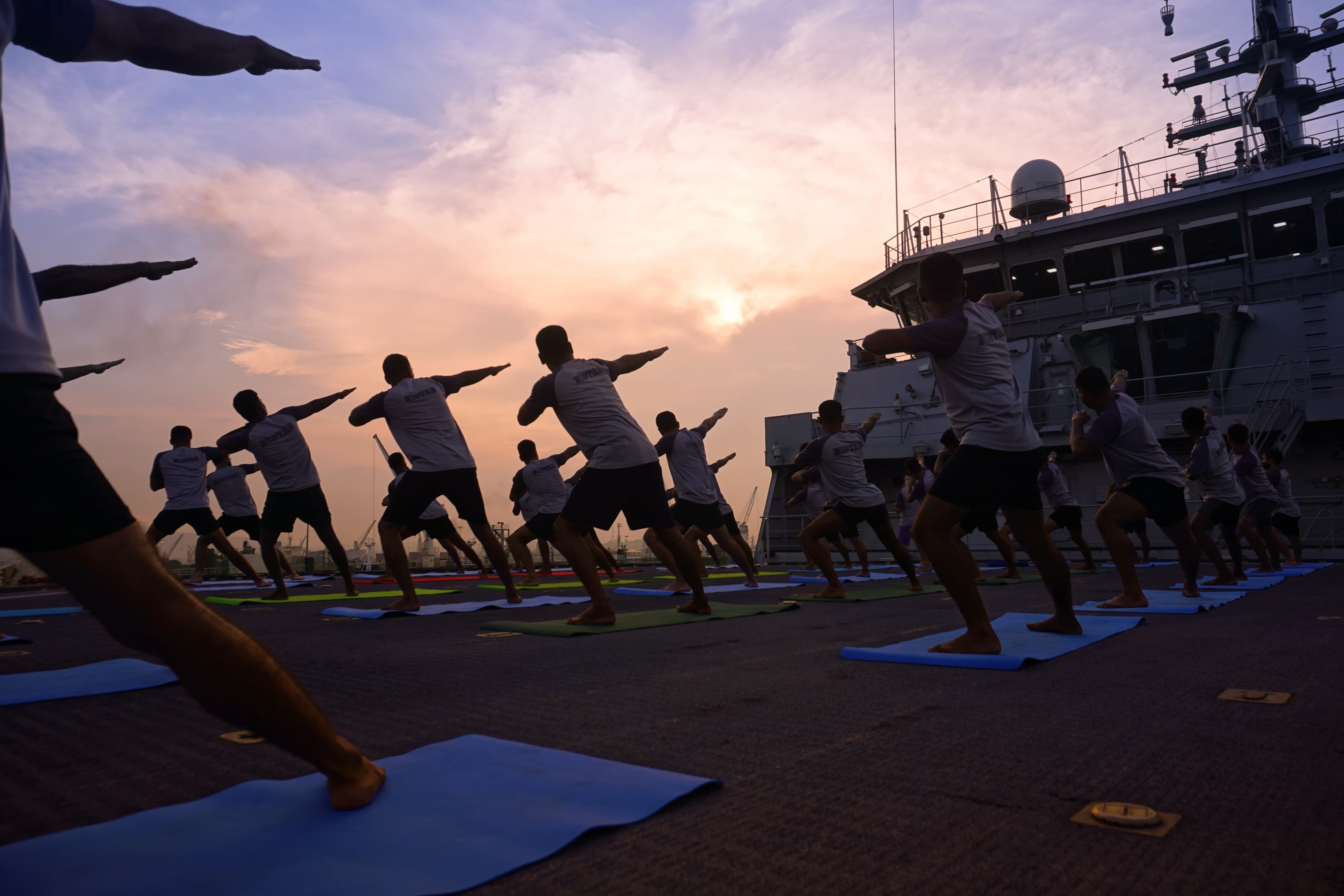 In Images: Indian Navy gears up to observe International Yoga Day