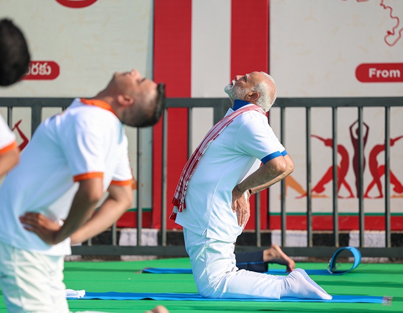 In Images: PM Modi participates in 11th International Day of Yoga celebrations