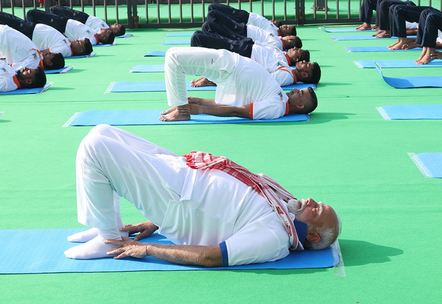 In Images: PM Modi participates in 11th International Day of Yoga celebrations