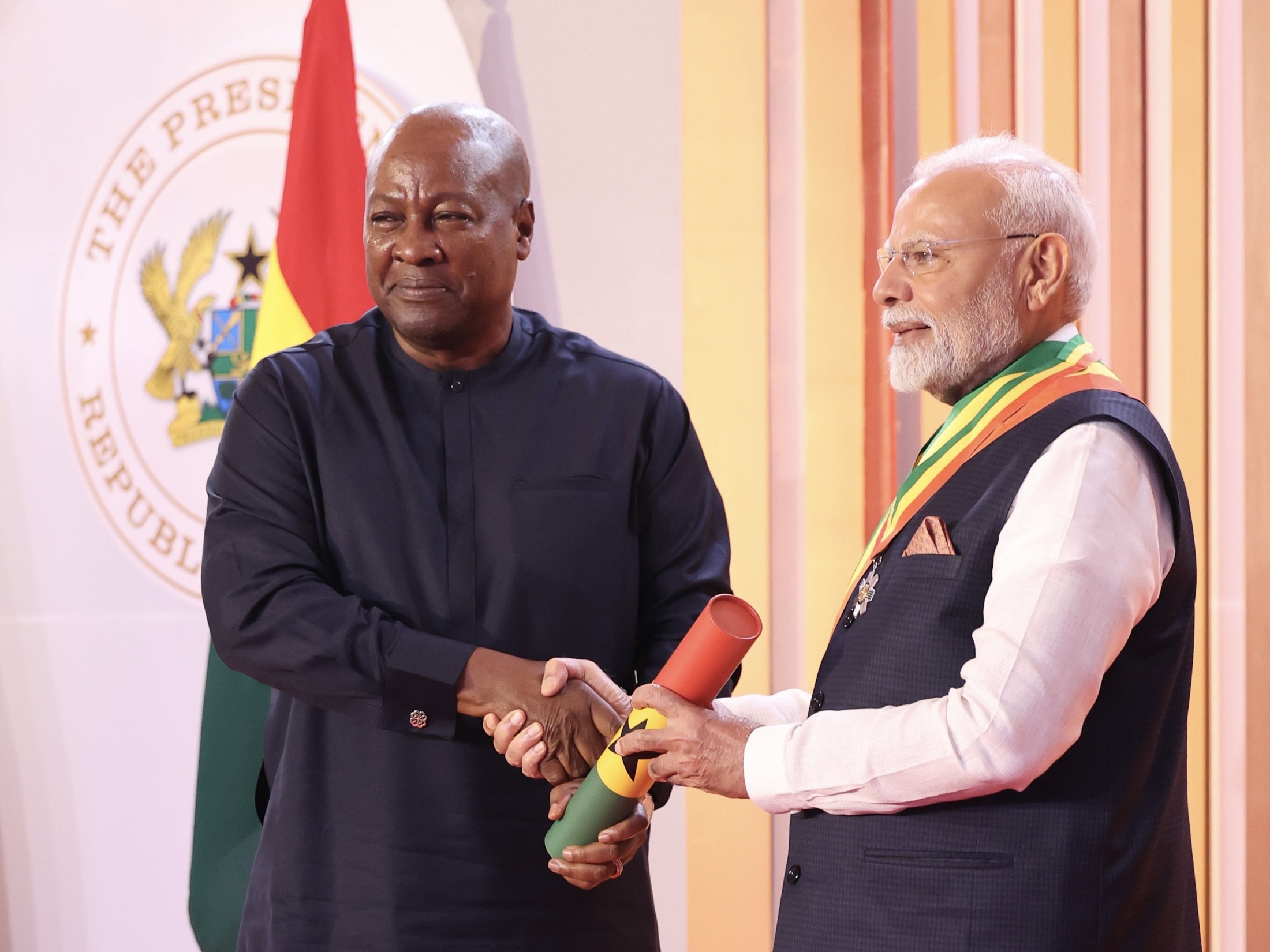 In Images: PM Modi conferred with Ghana's national honour