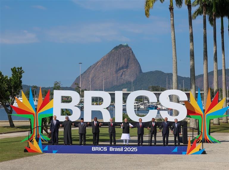 In Images: PM Modi joins BRICS leaders for family photo at 17th Summit in Brazil