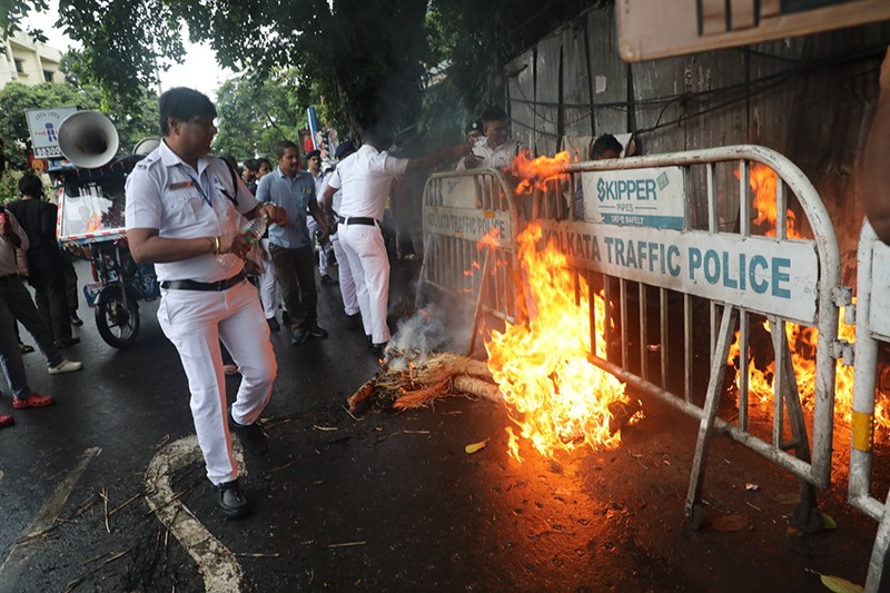 In Images: Bharat Bandh called by 10 trade unions
