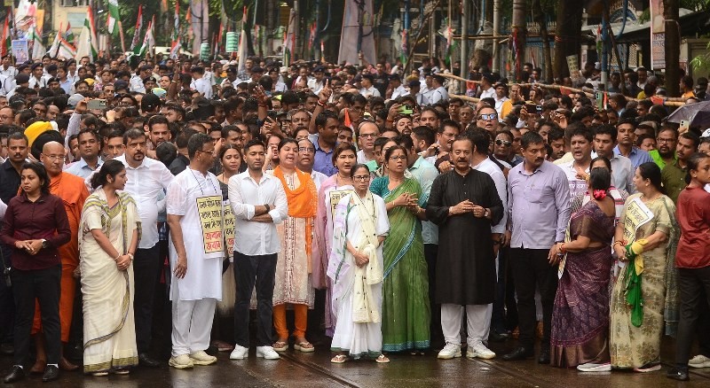 In Images: Mamata leads protest march in Kolkata against harassment of Bengali migrants in BJP-ruled states