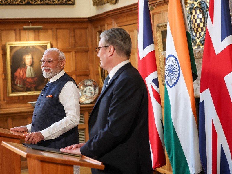 In Images: PM Modi addresses joint press statement in UK