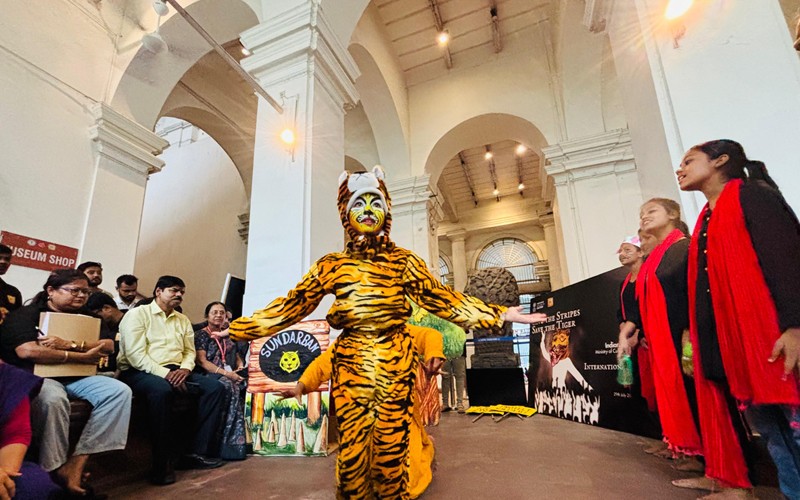 In Images: Indian Museum marks International Tiger Day with powerful street play