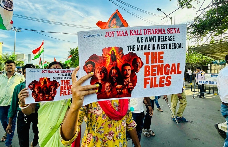 In Images: Protesters demand release of Vivek Agnihotri’s ‘Bengal Files’ in West Bengal