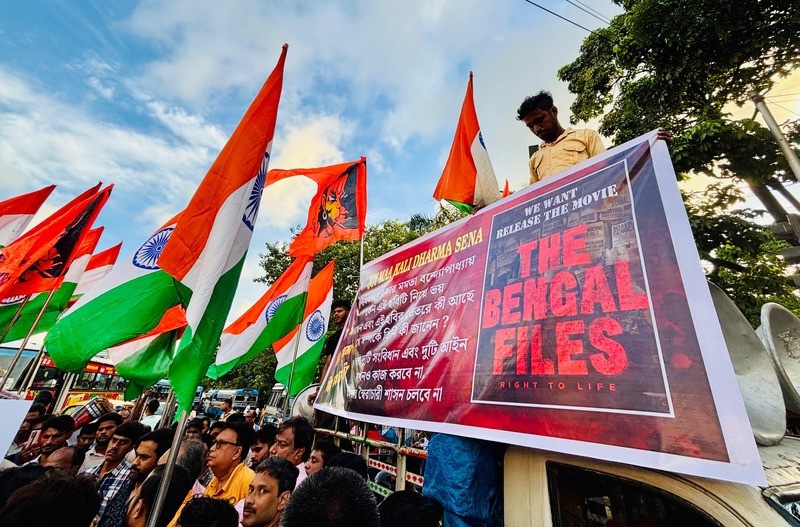 In Images: Protesters demand release of Vivek Agnihotri’s ‘Bengal Files’ in West Bengal