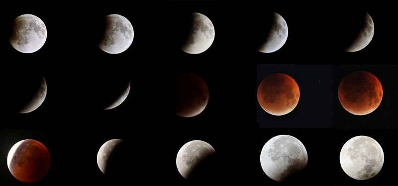 Celestial spectacle in images: The blood moon lunar eclipse seen from India