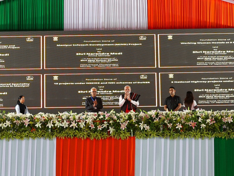 In Images: PM Modi inaugurates developmental projects during Manipur visit