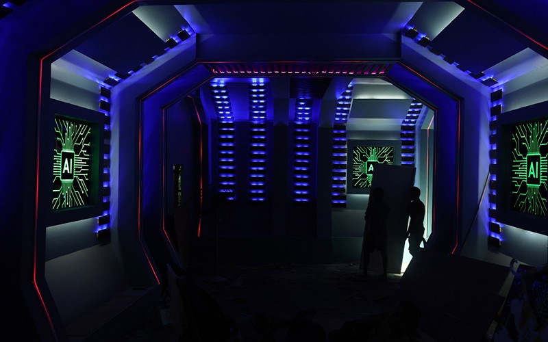 In Images: AI Meets Tradition: Kolkata Pandal Blends Technology with Durga Puja Spirit