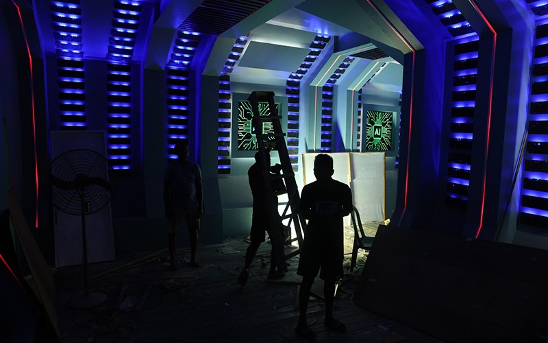 In Images: AI Meets Tradition: Kolkata Pandal Blends Technology with Durga Puja Spirit