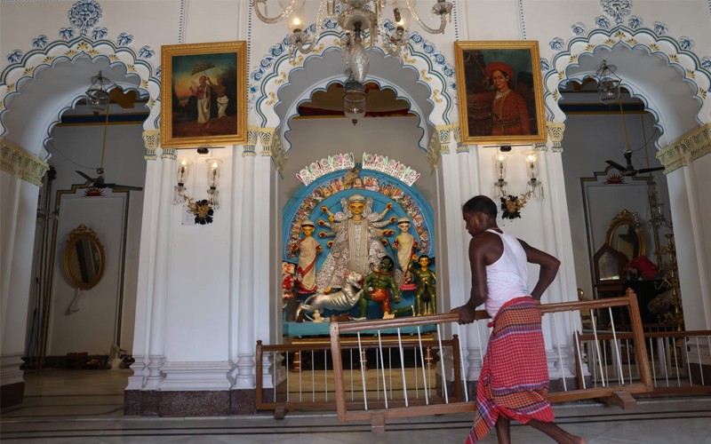 In Images: Kolkata's 236-Year-Old Shobhabazar Rajbari gears up for Durga Puja