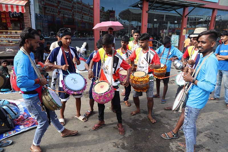 In Images: Drummers eye livelihood as Durga Puja festival set to begin