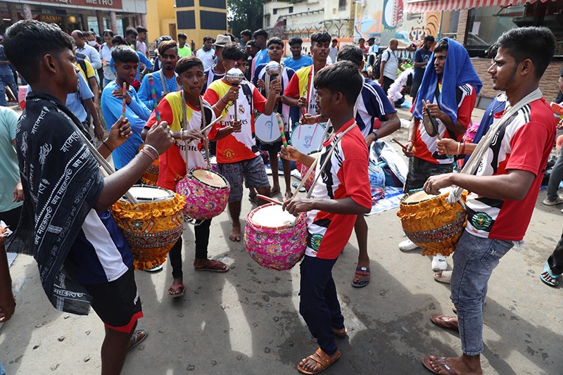 In Images: Drummers eye livelihood as Durga Puja festival set to begin
