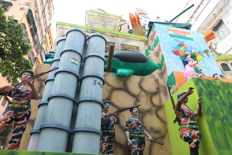 In Images: Kolkata Pandal Honors Operation Sindoor