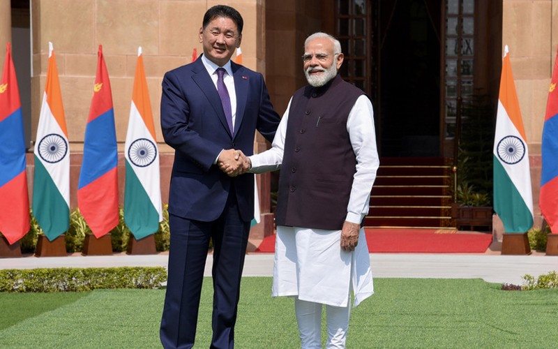 In Images: PM Modi meets Mongolian Prez, announces free visas to Mongolian citizens