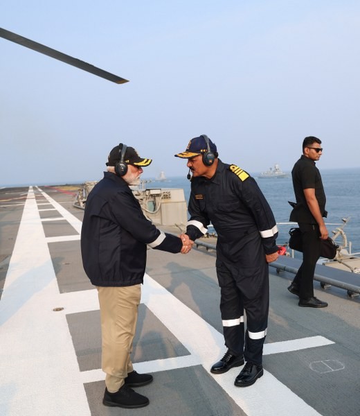 In Images: PM Modi celebrates Diwali with Navy personnel at INS Vikrant