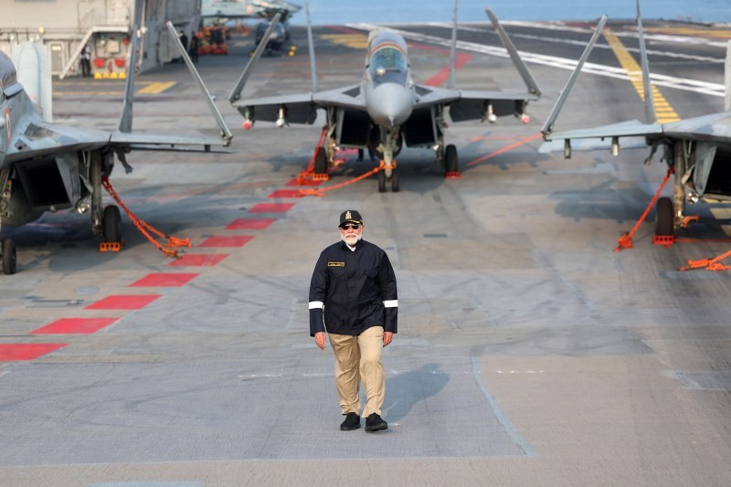 In Images: PM Modi celebrates Diwali with Navy personnel at INS Vikrant